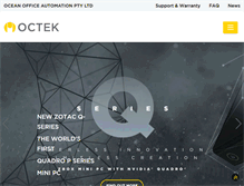 Tablet Screenshot of octek.com.au